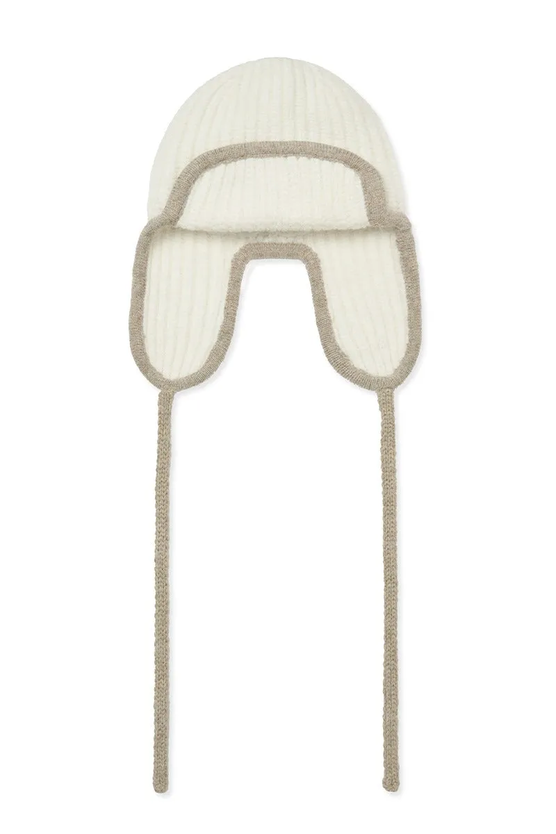 [MIDNIGHT MOVE] FW 24 ag knit hat (ivory)