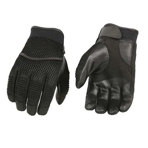 Milwaukee Leather SH791 Men's Black Leather and Black Mesh Combo