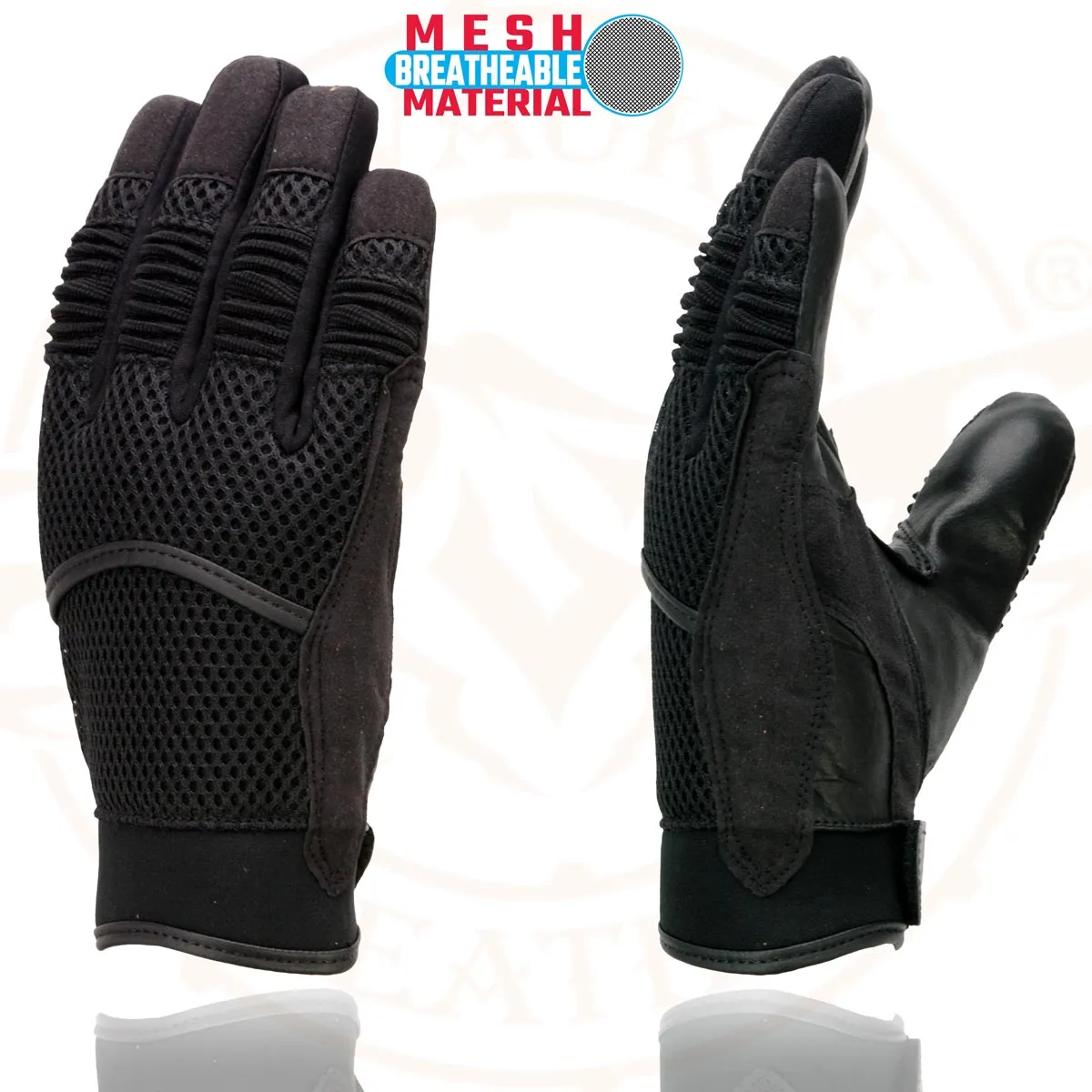 Milwaukee Leather SH791 Men's Black Leather and Black Mesh Combo