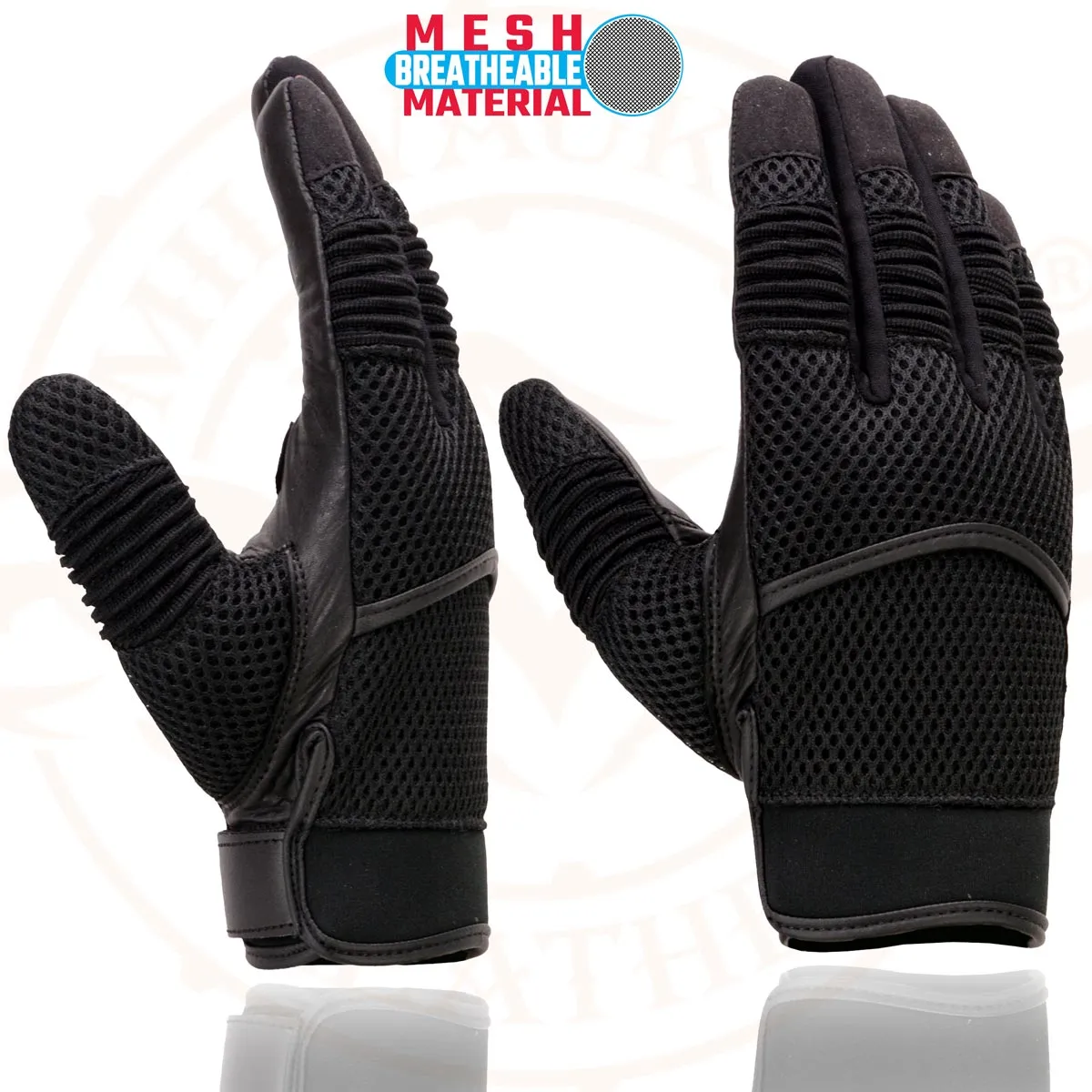 Milwaukee Leather SH791 Men's Black Leather and Black Mesh Combo