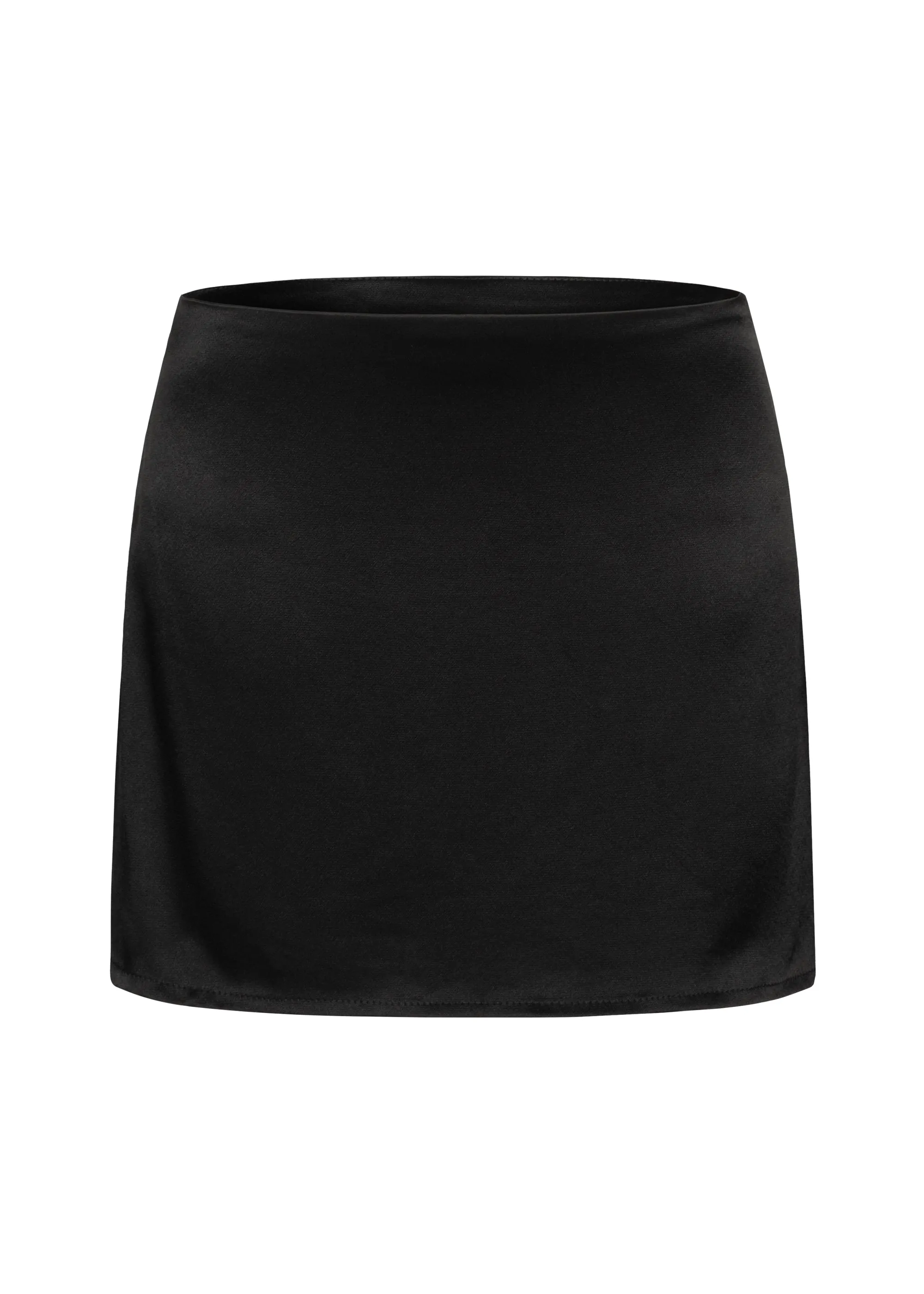 Mini silky skirt - Black