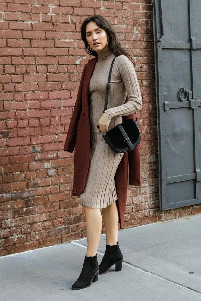 Miriam Sweater Dress in Sand - FINAL SALE