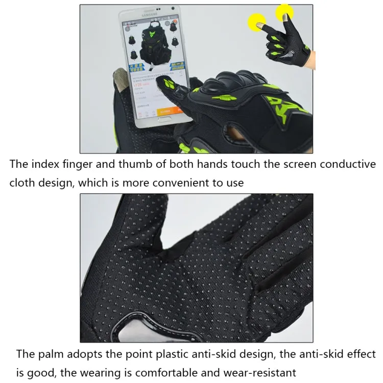 MOTOCENTRIC 13-MC-010 Touch Screen Motorcycle Breathable Gloves, Specification: XL(Gray)