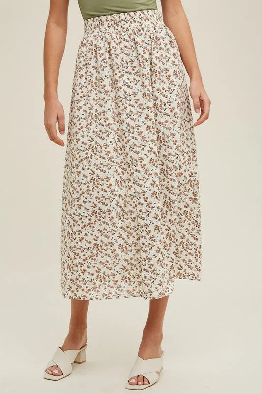 Natalie Floral Midi Skirt