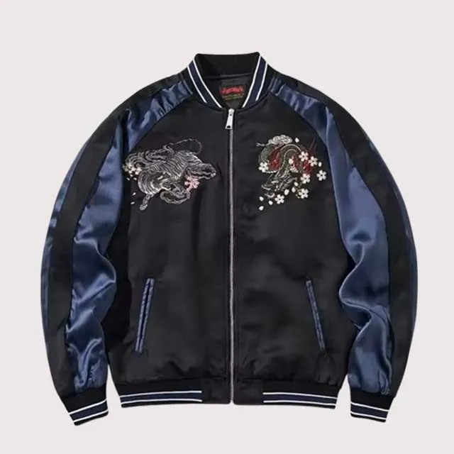 Navy Embroidered Jacket