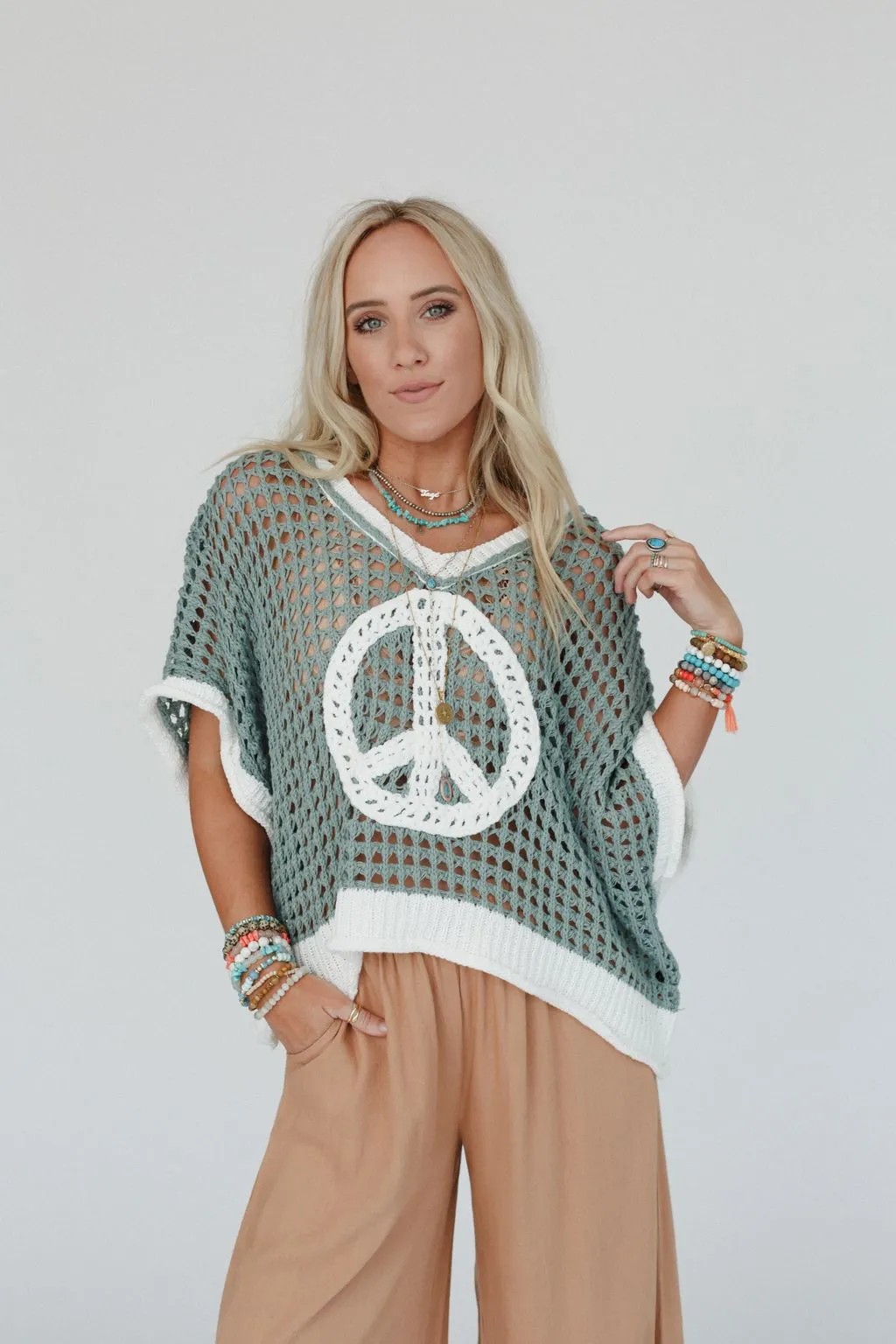 Peace Oasis Top - Sage