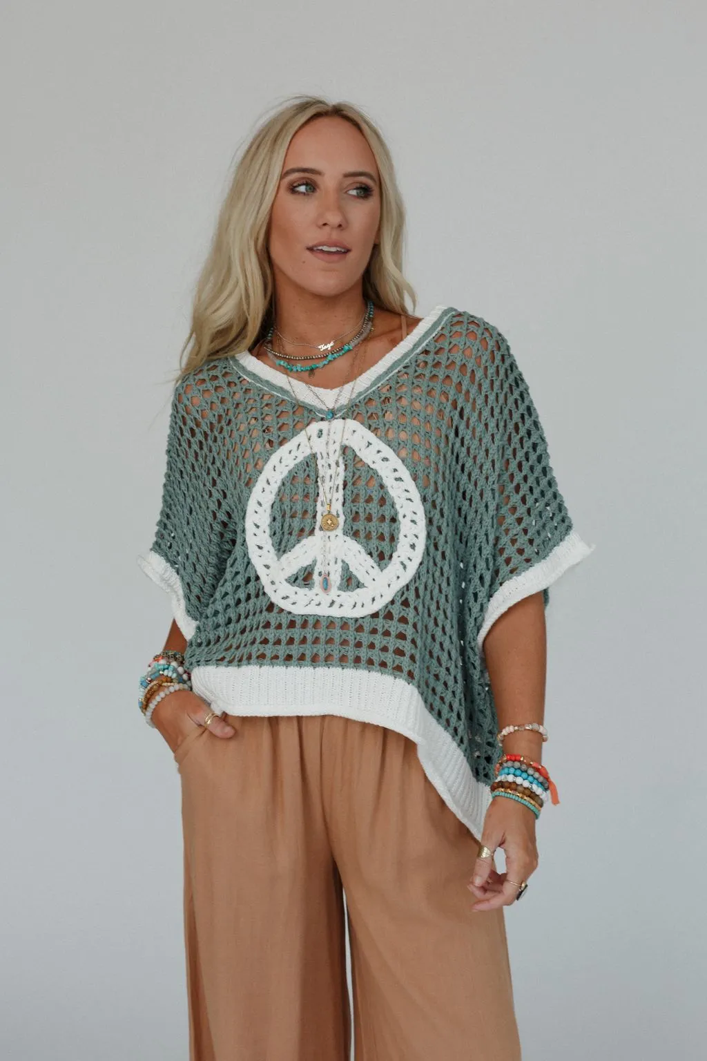 Peace Oasis Top - Sage