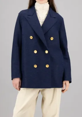 Peacoat HARRIS WHARF LONDON Blue Mouliné