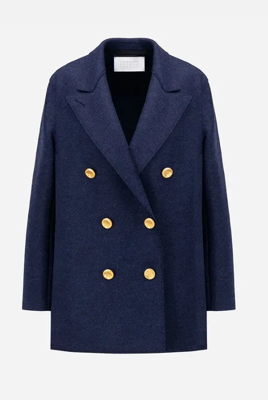 Peacoat HARRIS WHARF LONDON Blue Mouliné