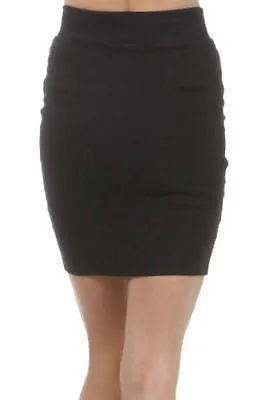 Pencil Skirt High Waist Bandage Career Pleated Diagonal Stretch Sexy Solid