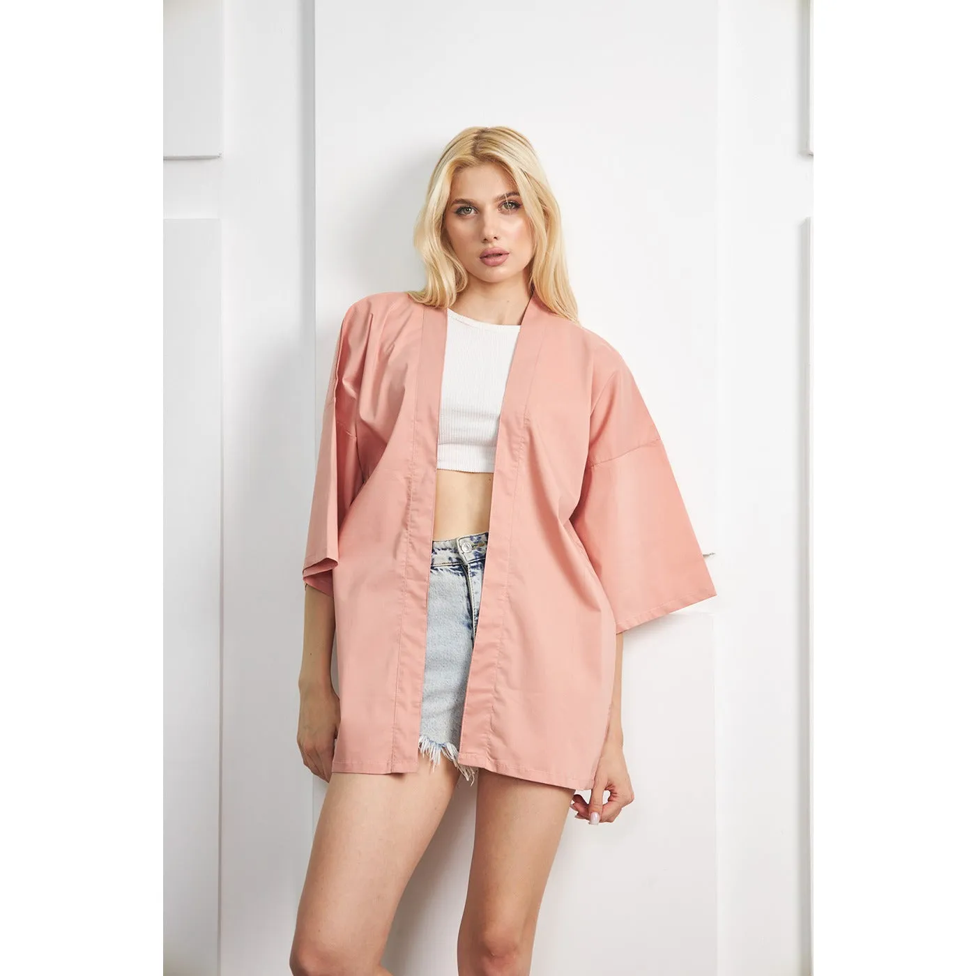 Pink Kimono Shawl Jacket