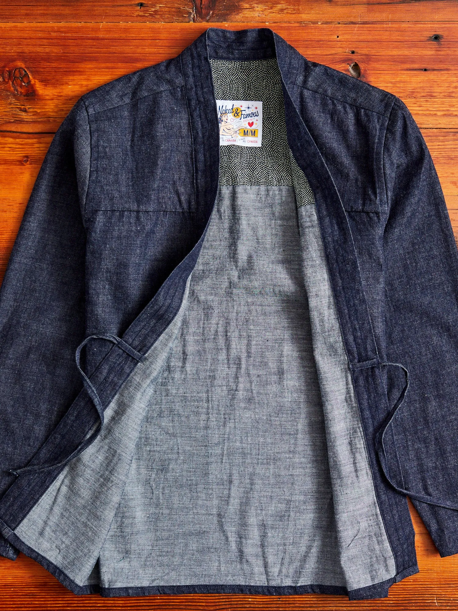 "Slub Nep Rinsed Denim" Kimono Shirt