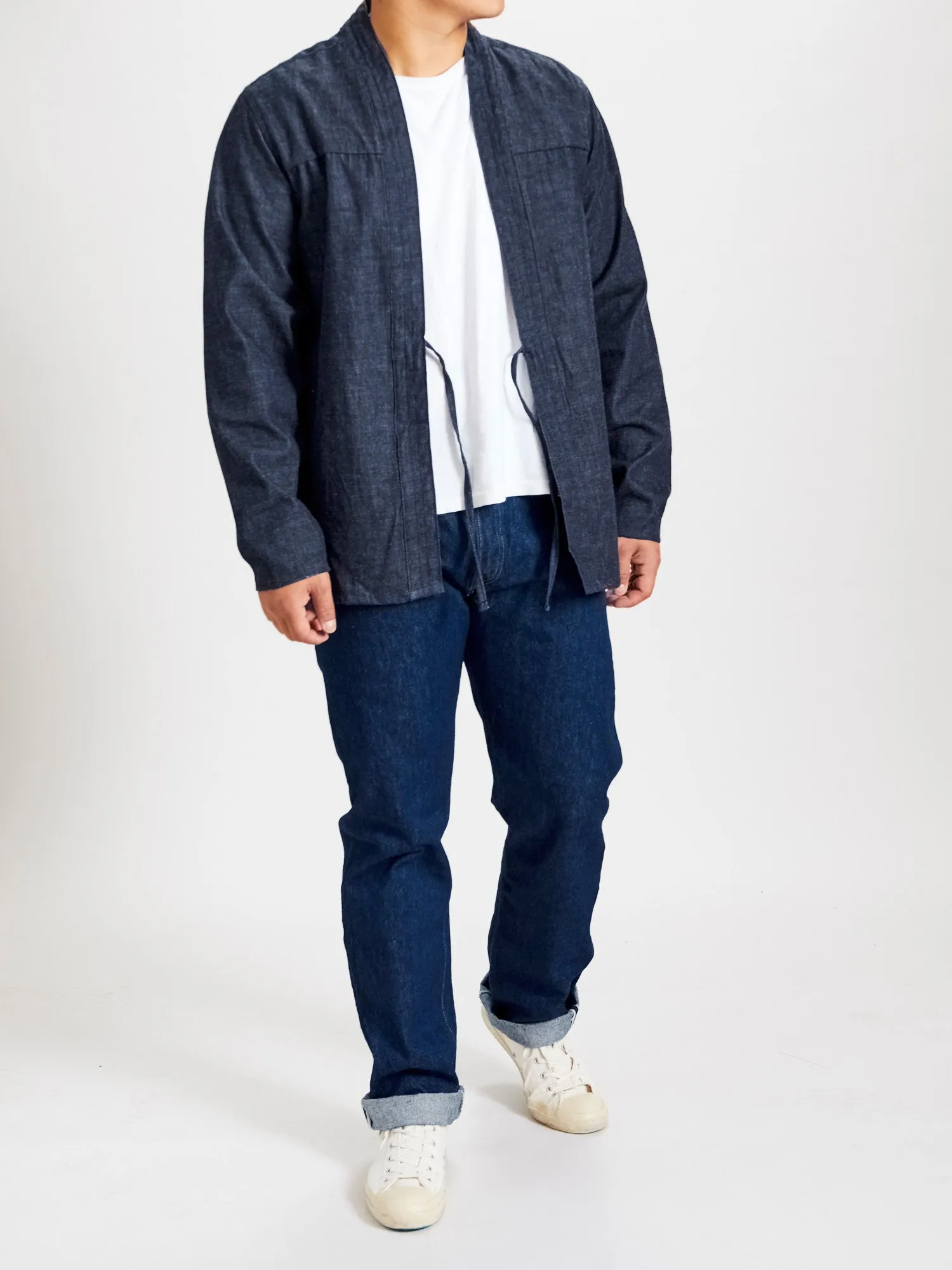 "Slub Nep Rinsed Denim" Kimono Shirt