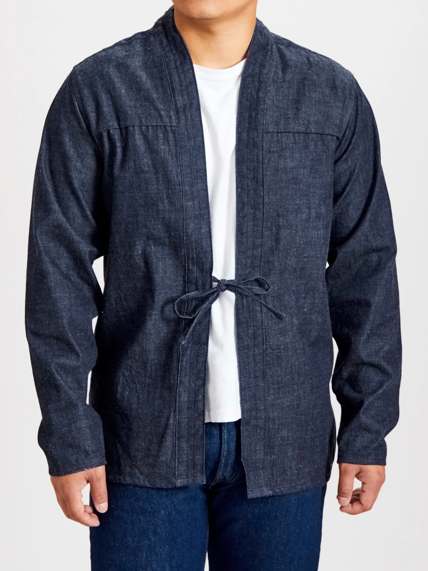 "Slub Nep Rinsed Denim" Kimono Shirt