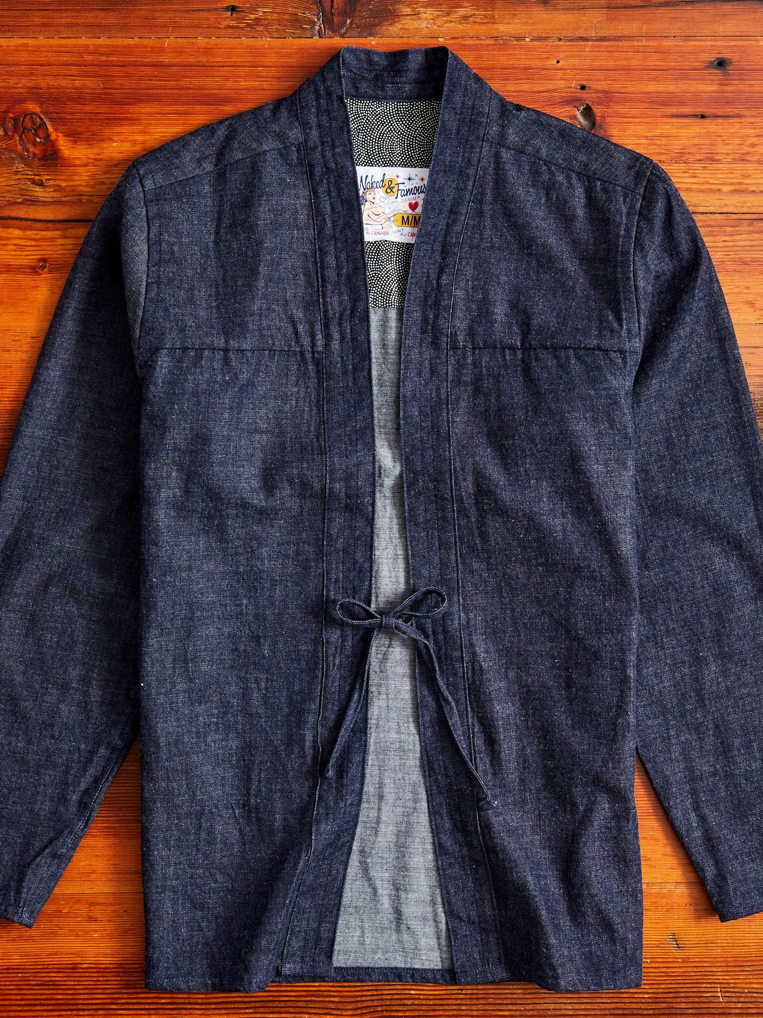 "Slub Nep Rinsed Denim" Kimono Shirt