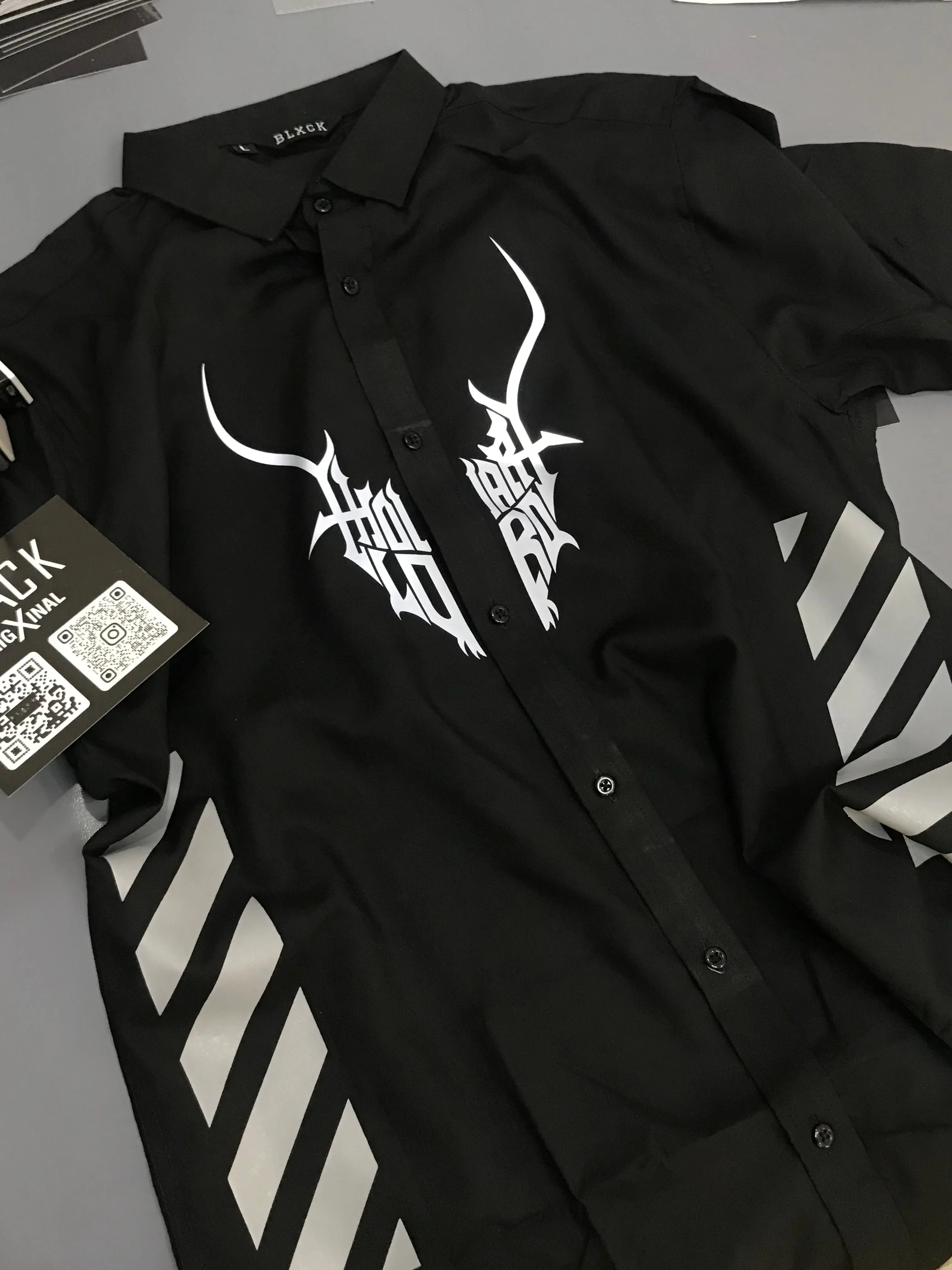 Reflective Markhor Black Shirt