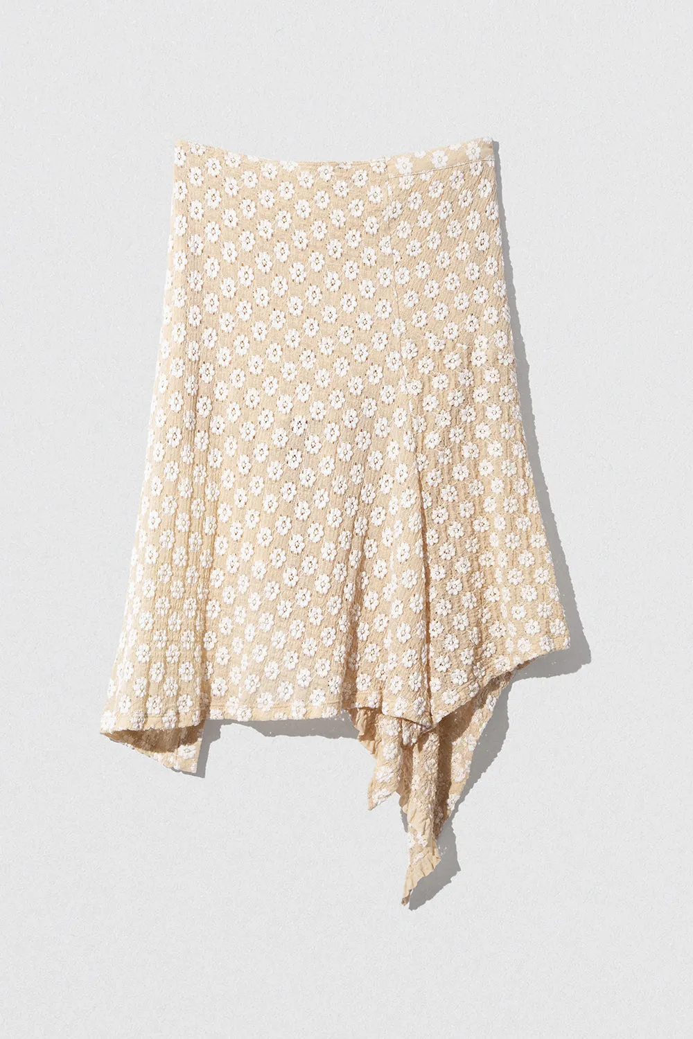 Rubi Skirt Beige Floral Lace