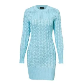 Sexy Autumn Warm Sweater Slim Twisted Knit Dress