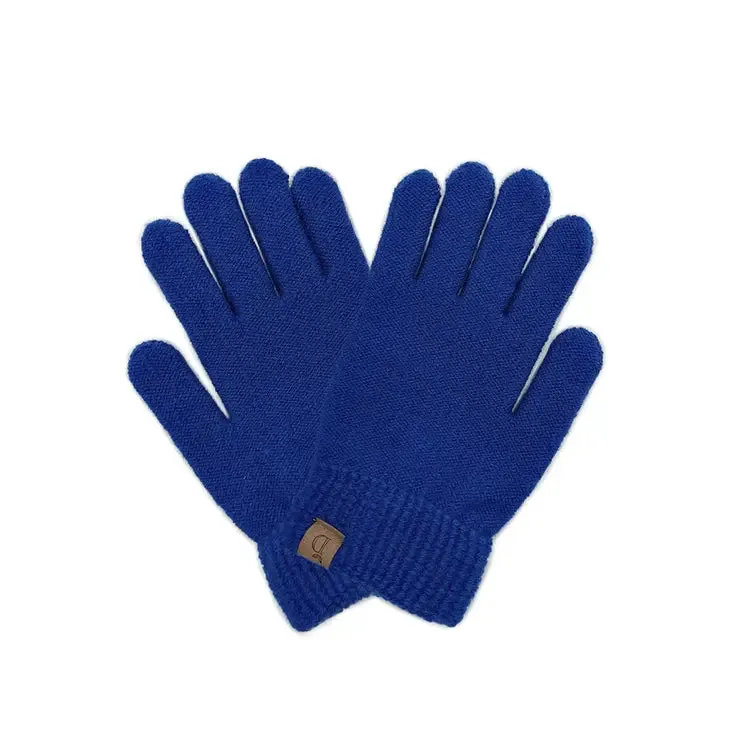 Solid Knit Touch Gloves