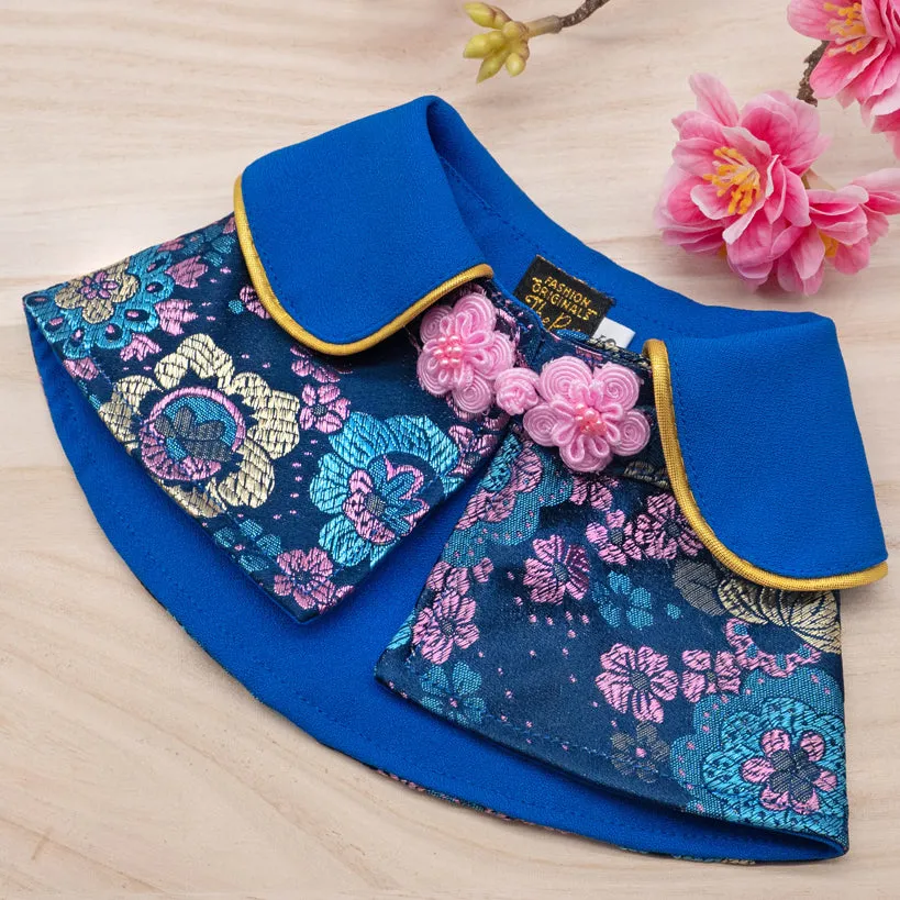 Spring Of Smiles in Blueberry Pink Blossoms CNY Cape