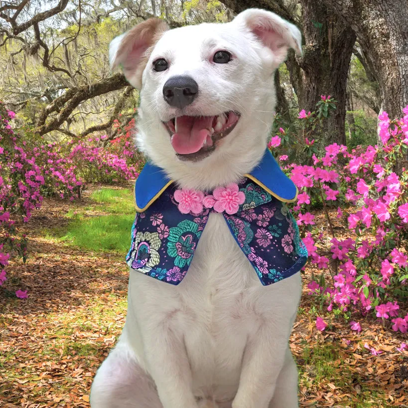 Spring Of Smiles in Blueberry Pink Blossoms CNY Cape