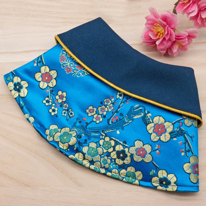 Spring Of Tranquility in Coral Blue Blossoms CNY Cape