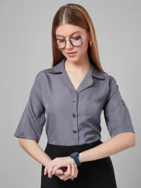 Style Quotient Women Grey Solid Shirts