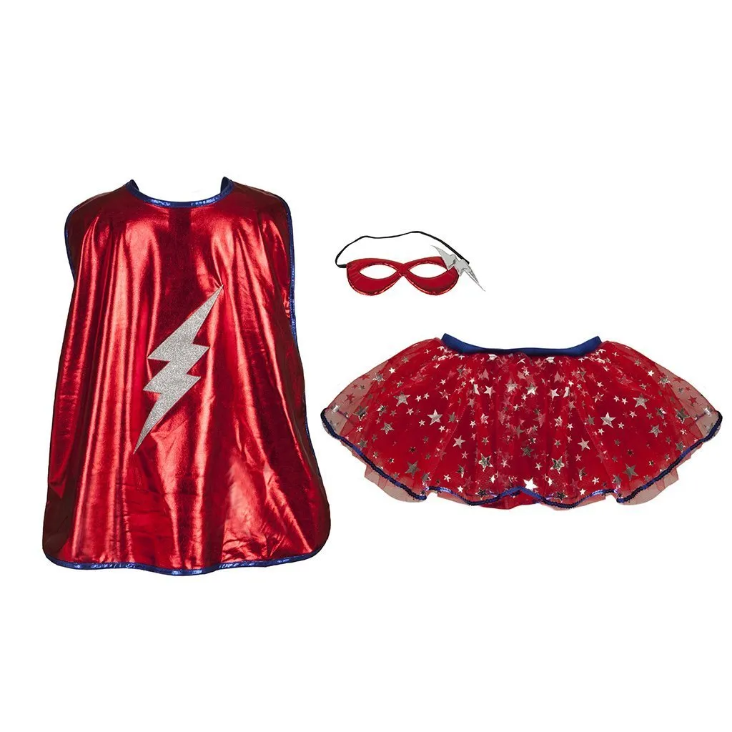 Superhero Tutu With Cape & Mask