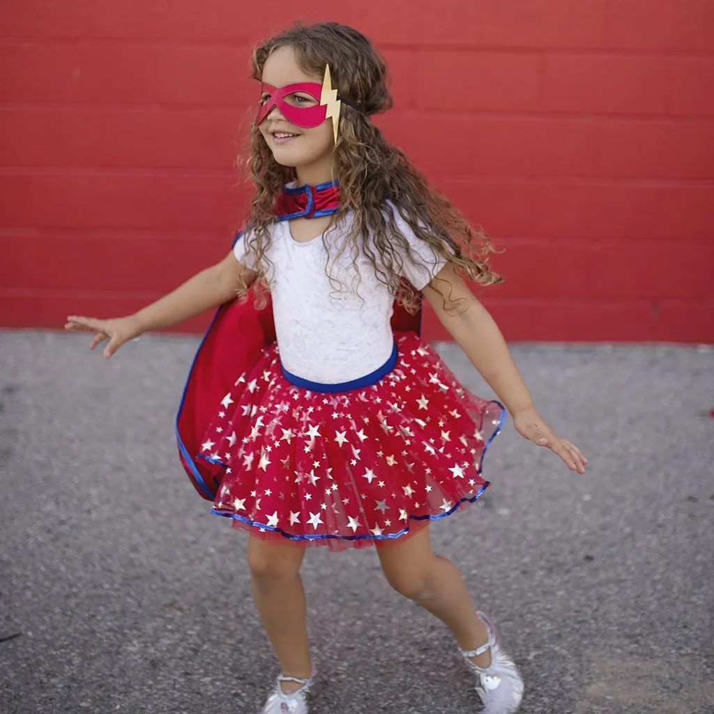 Superhero Tutu With Cape & Mask