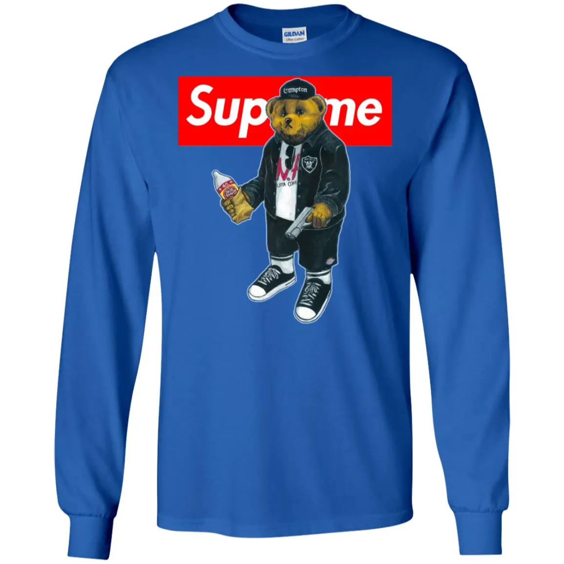 Supreme Bear Guns T-shirt Men Long Sleeve Shirt