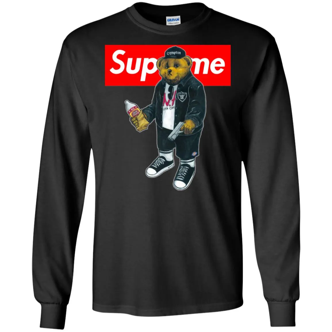 Supreme Bear Guns T-shirt Men Long Sleeve Shirt