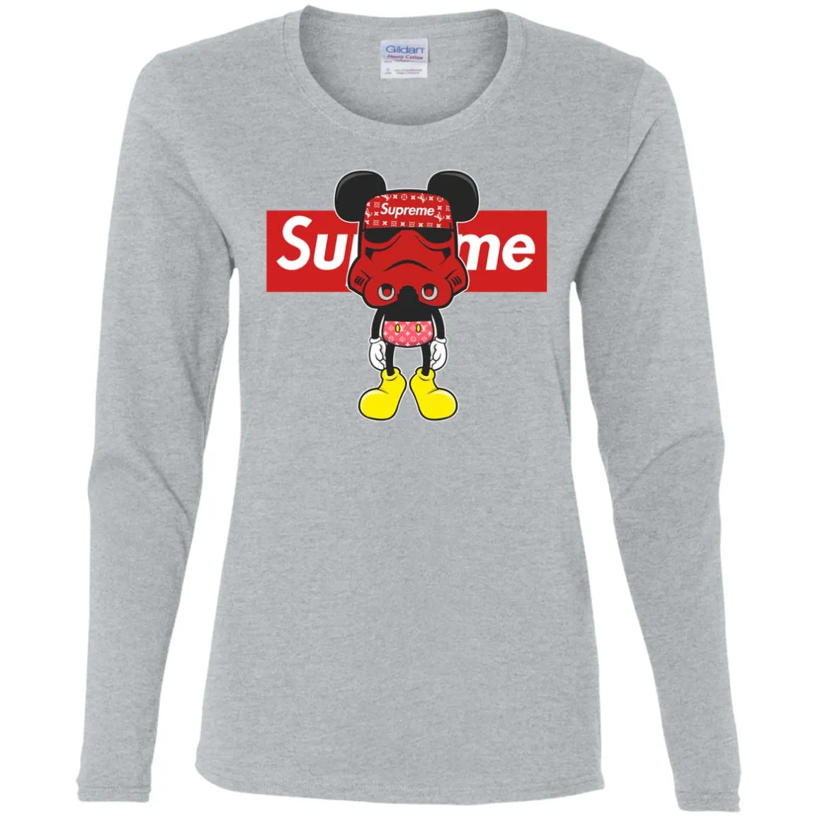 Supreme Robot Mickey Hot T-shirt Women Long Sleeve Shirt