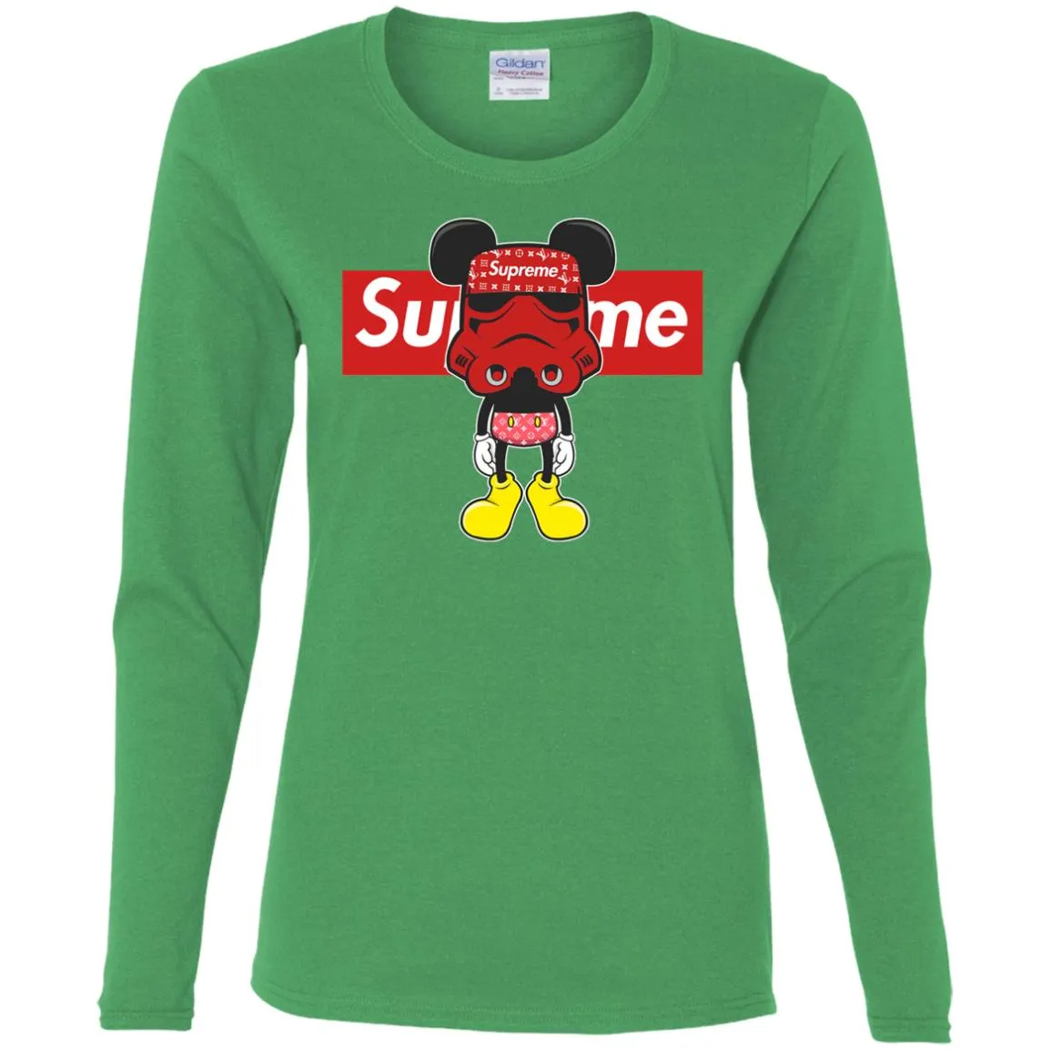 Supreme Robot Mickey Hot T-shirt Women Long Sleeve Shirt