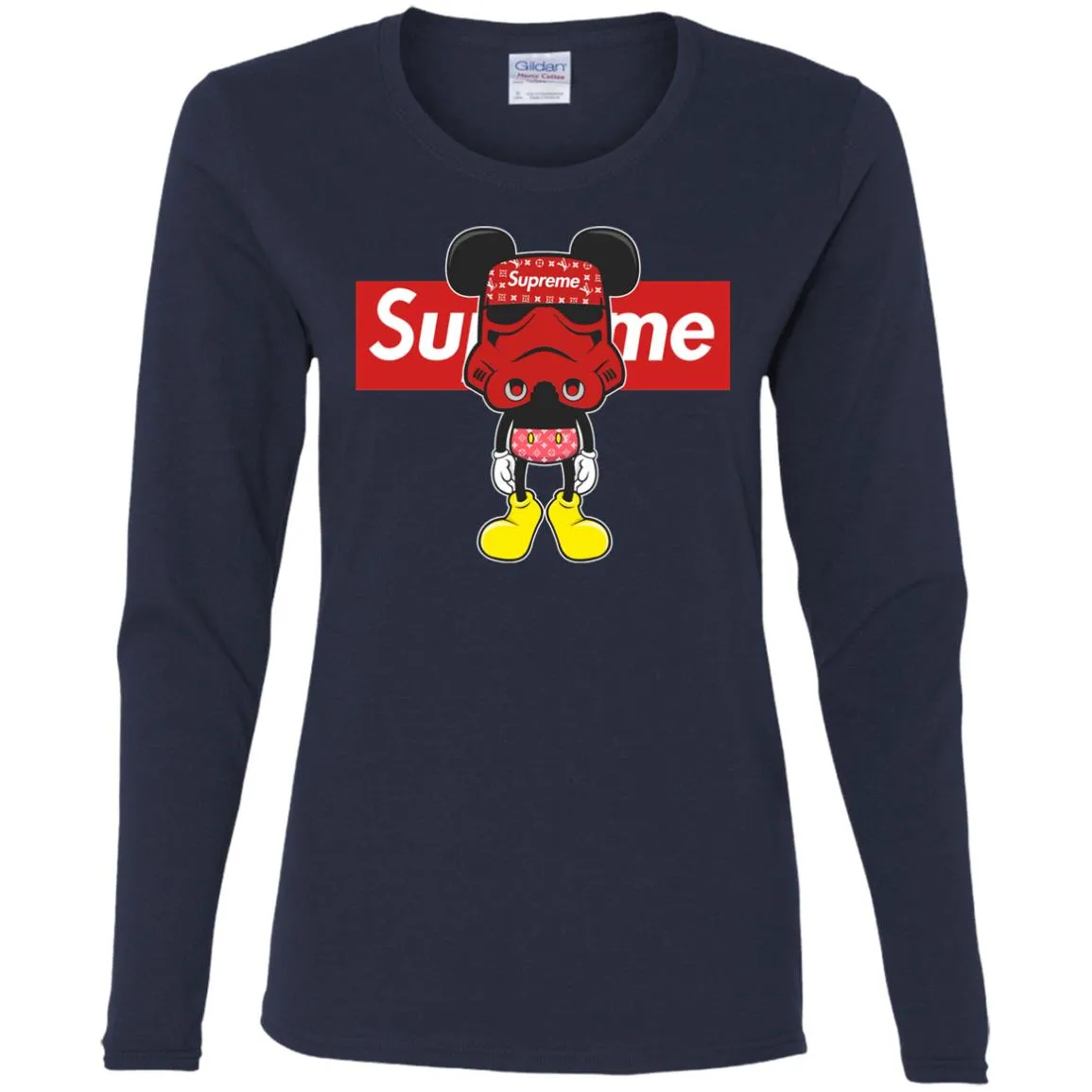 Supreme Robot Mickey Hot T-shirt Women Long Sleeve Shirt