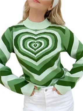 TEEK - Heart Mock Neck Sweater