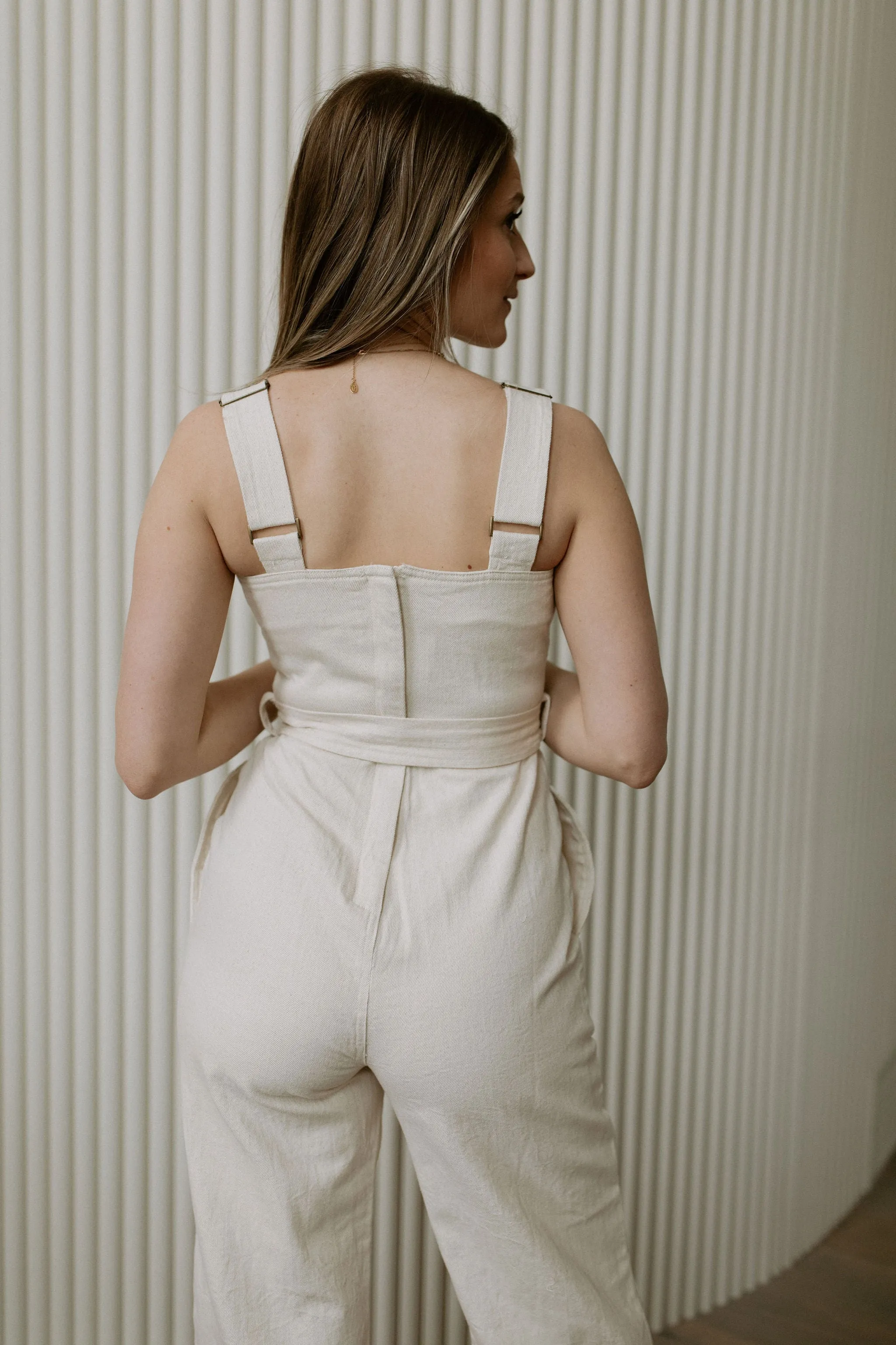 The Gina Belted Denim Overall