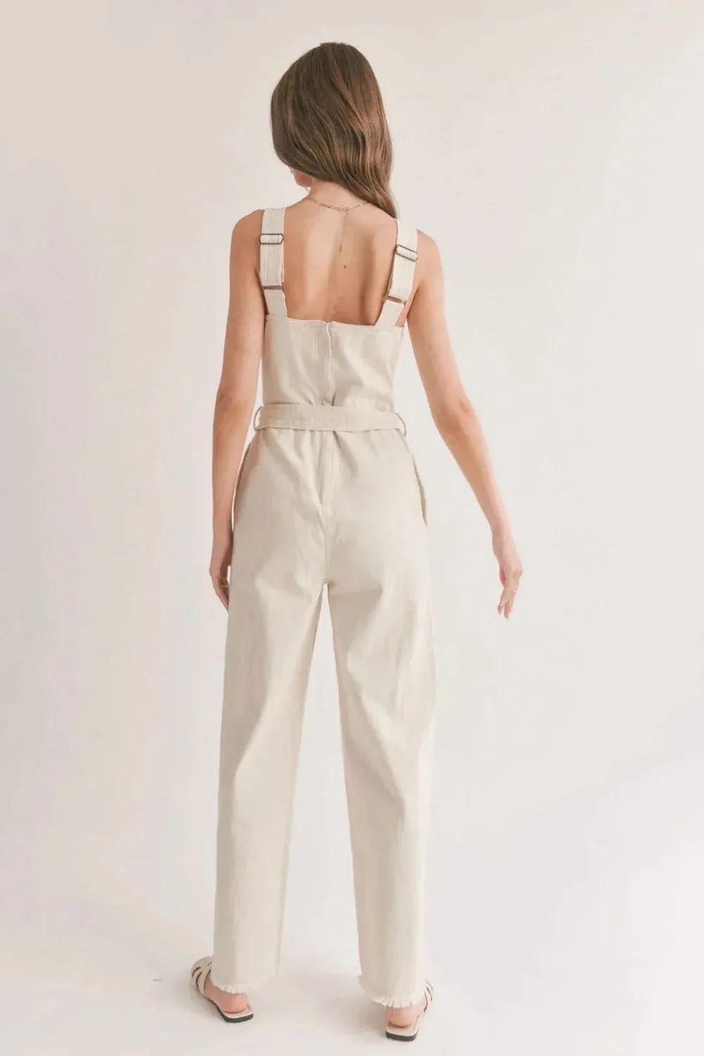 The Gina Belted Denim Overall