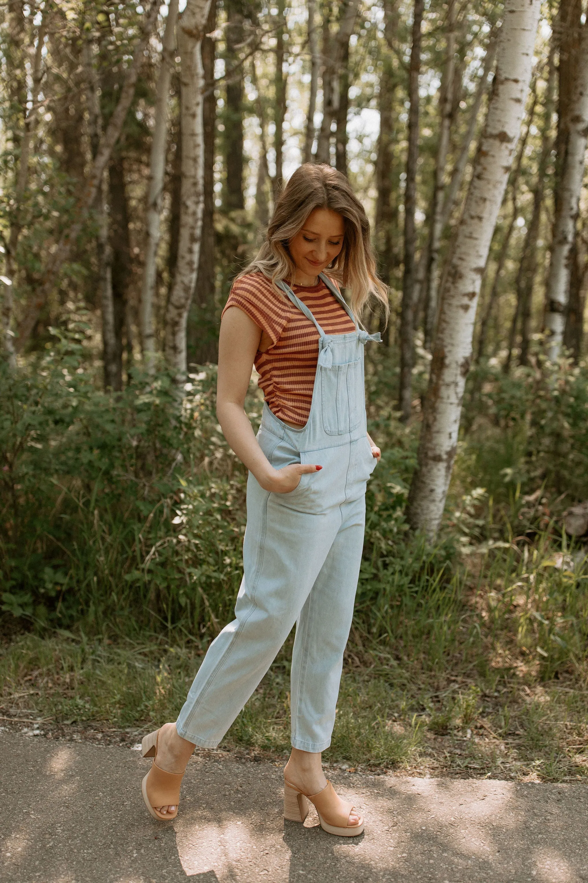 The Lowe Washed Overalls - Light Blue