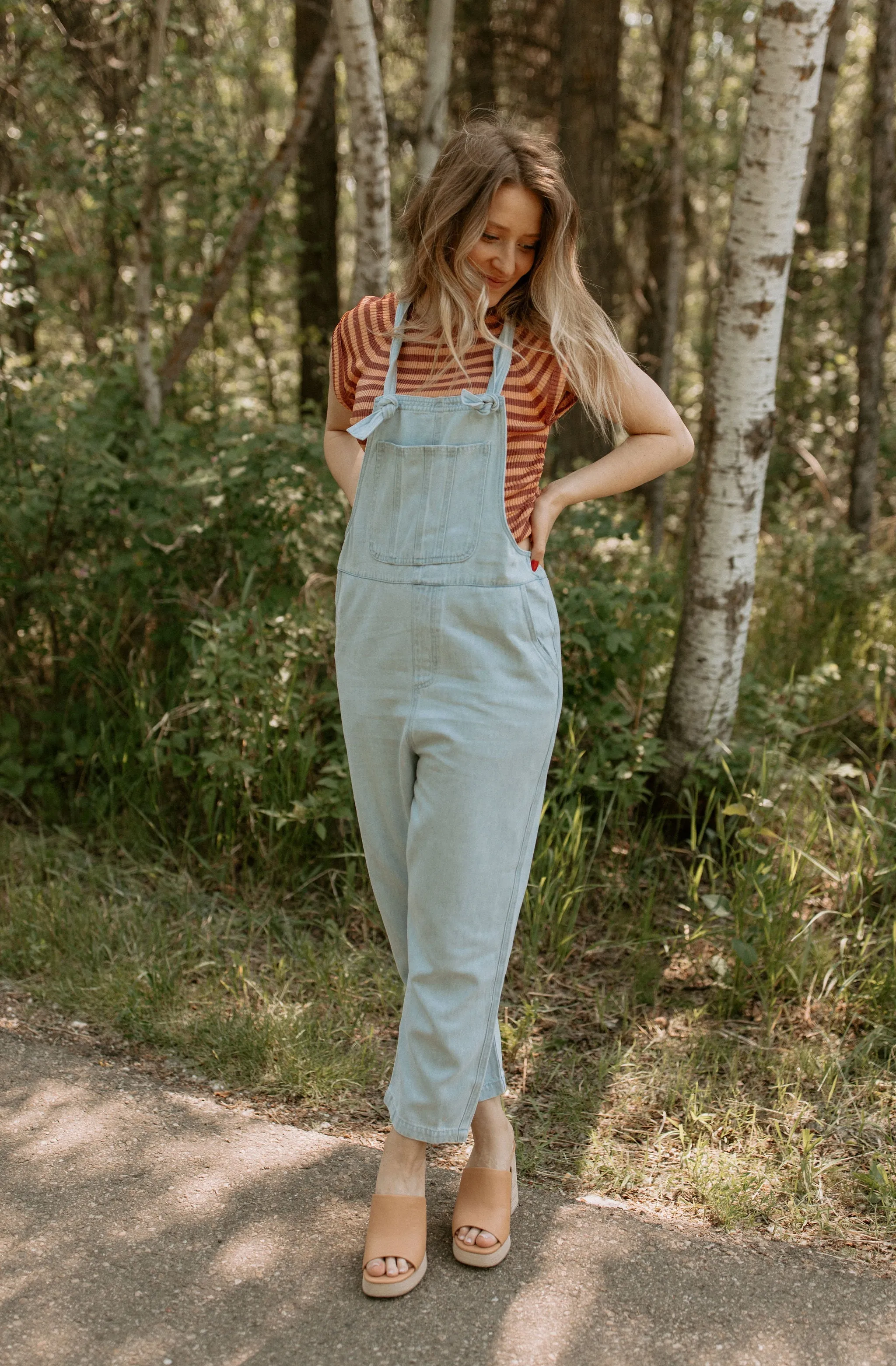 The Lowe Washed Overalls - Light Blue