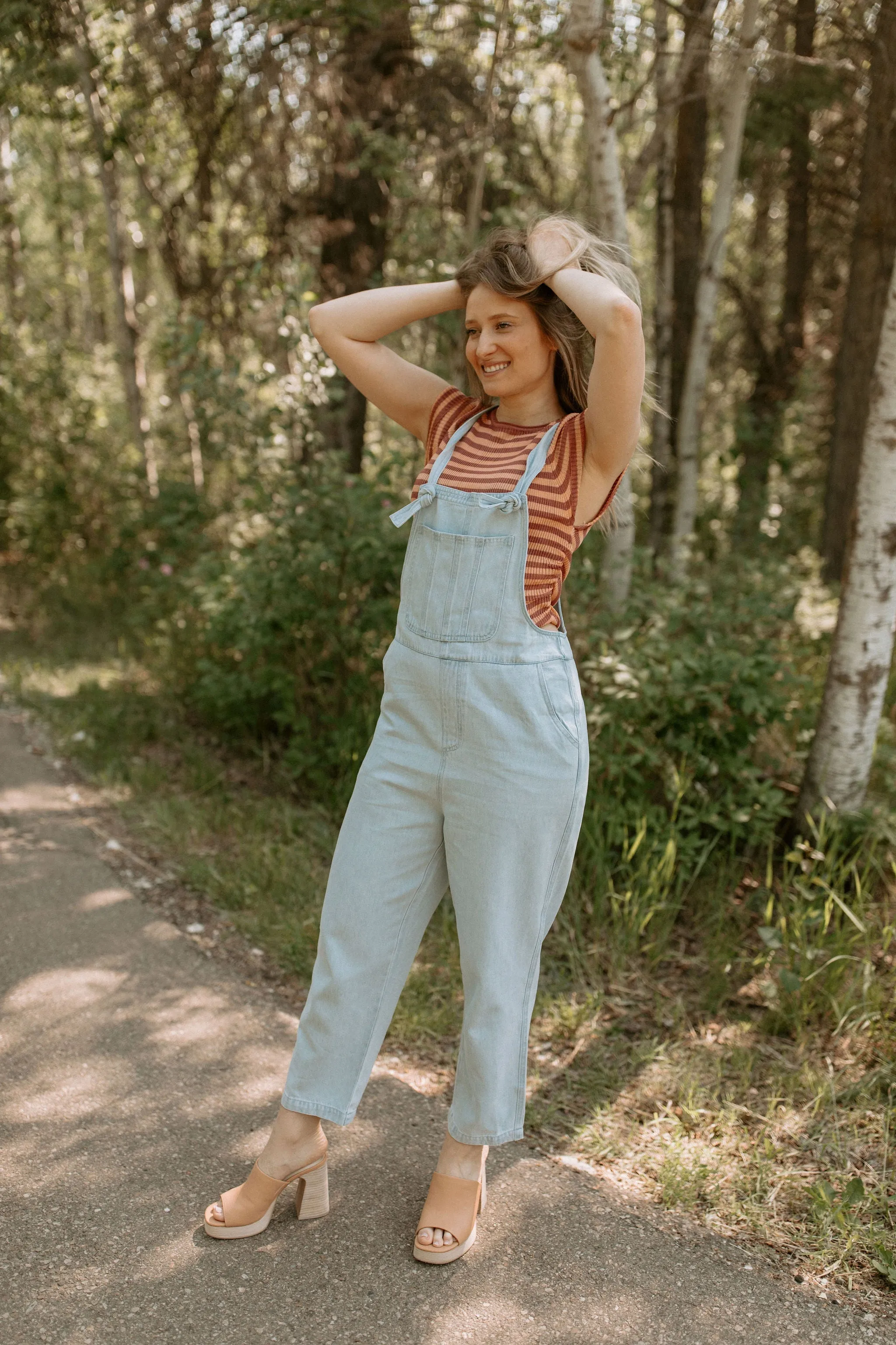 The Lowe Washed Overalls - Light Blue