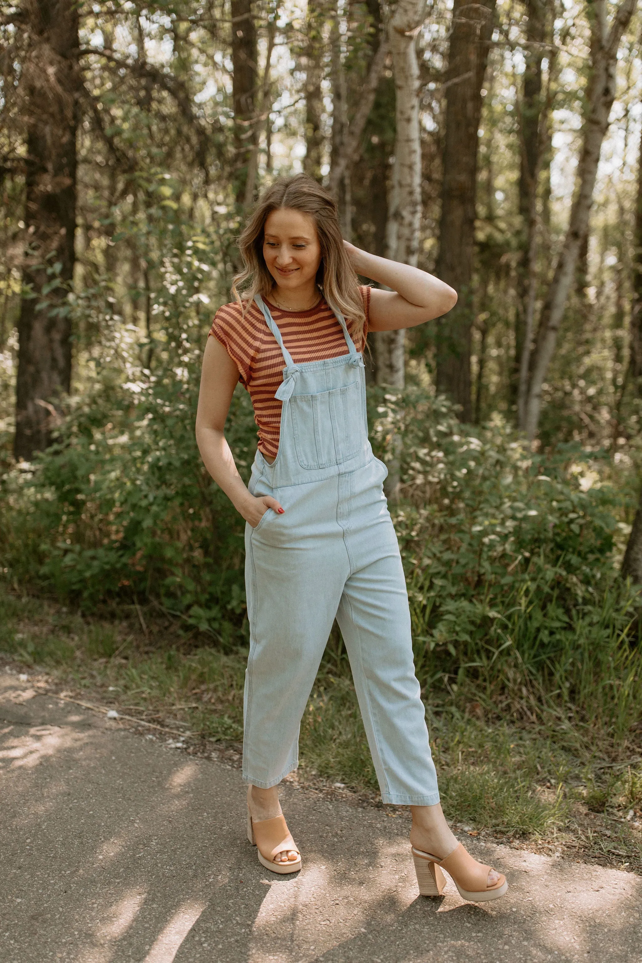 The Lowe Washed Overalls - Light Blue