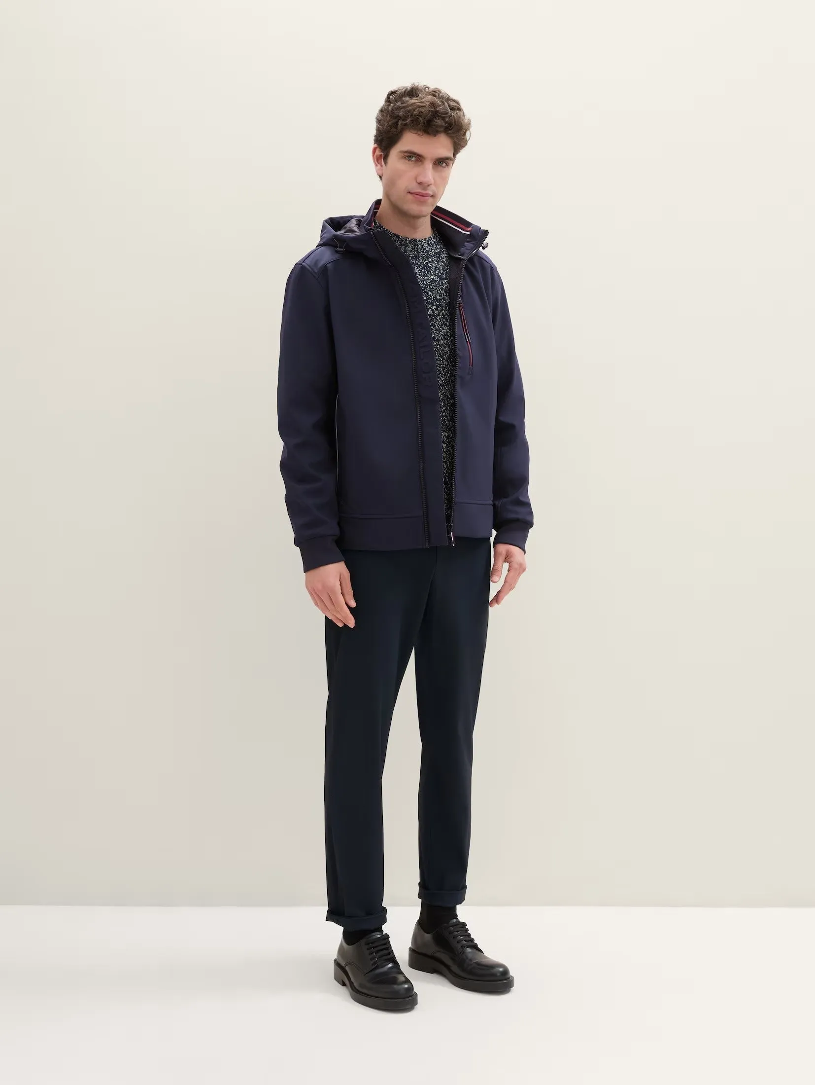 Tom Tailor Soft Shell Sky Captain Blue jacket With A Hood