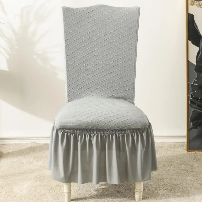 Universal High Elasticity Skirt Chair Cover Coffee