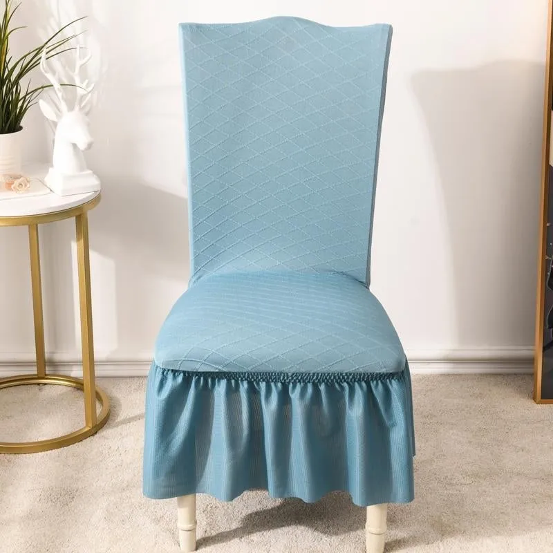 Universal High Elasticity Skirt Chair Cover Coffee