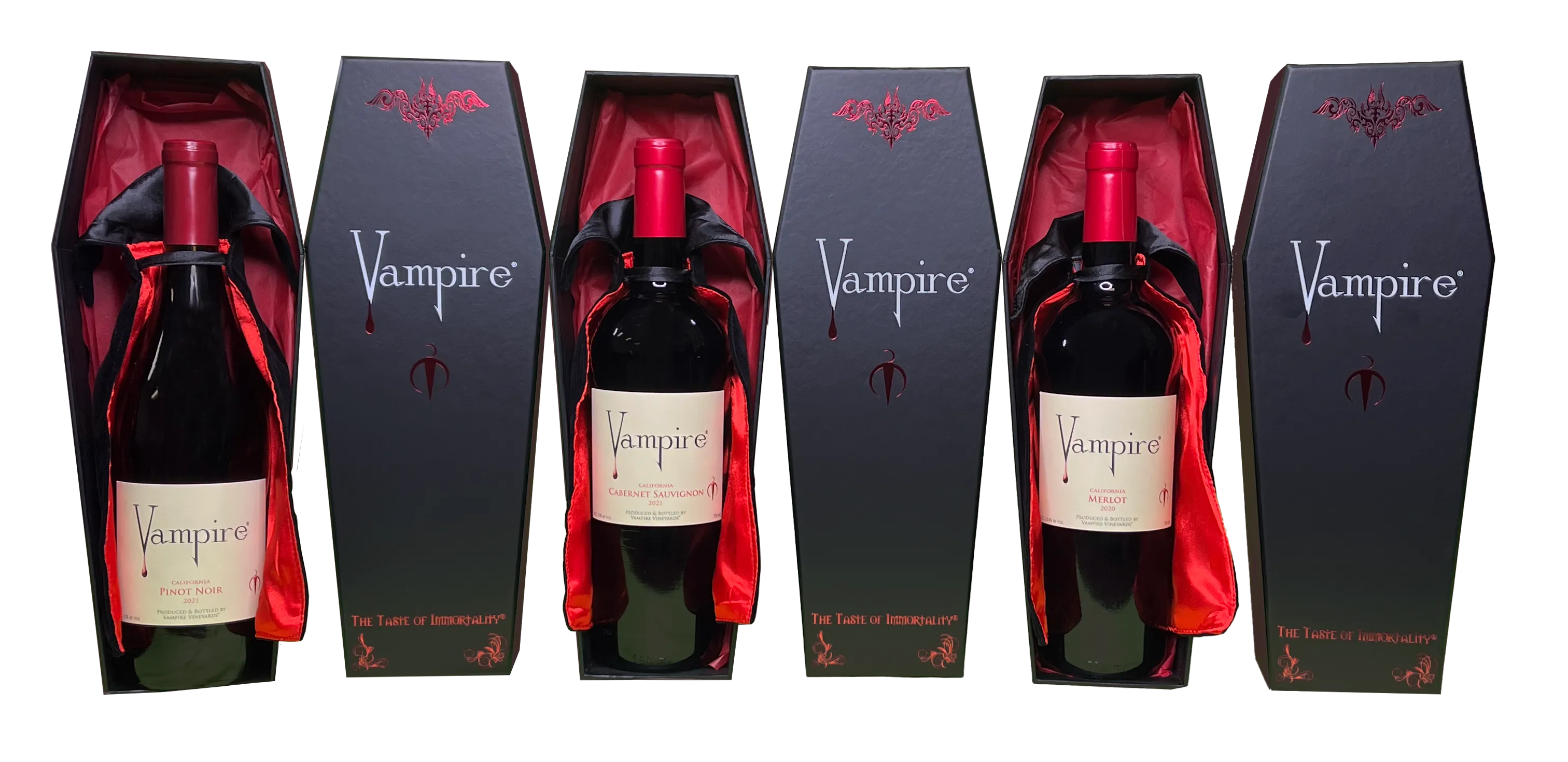 VAMPIRE® COFFIN & CAPE RED WINE TRILOGY