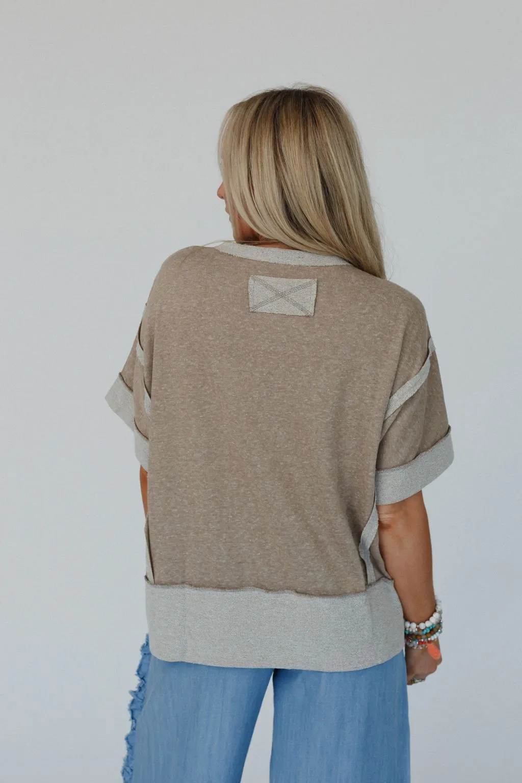 Viveka Drop Shoulder Top - Mocha