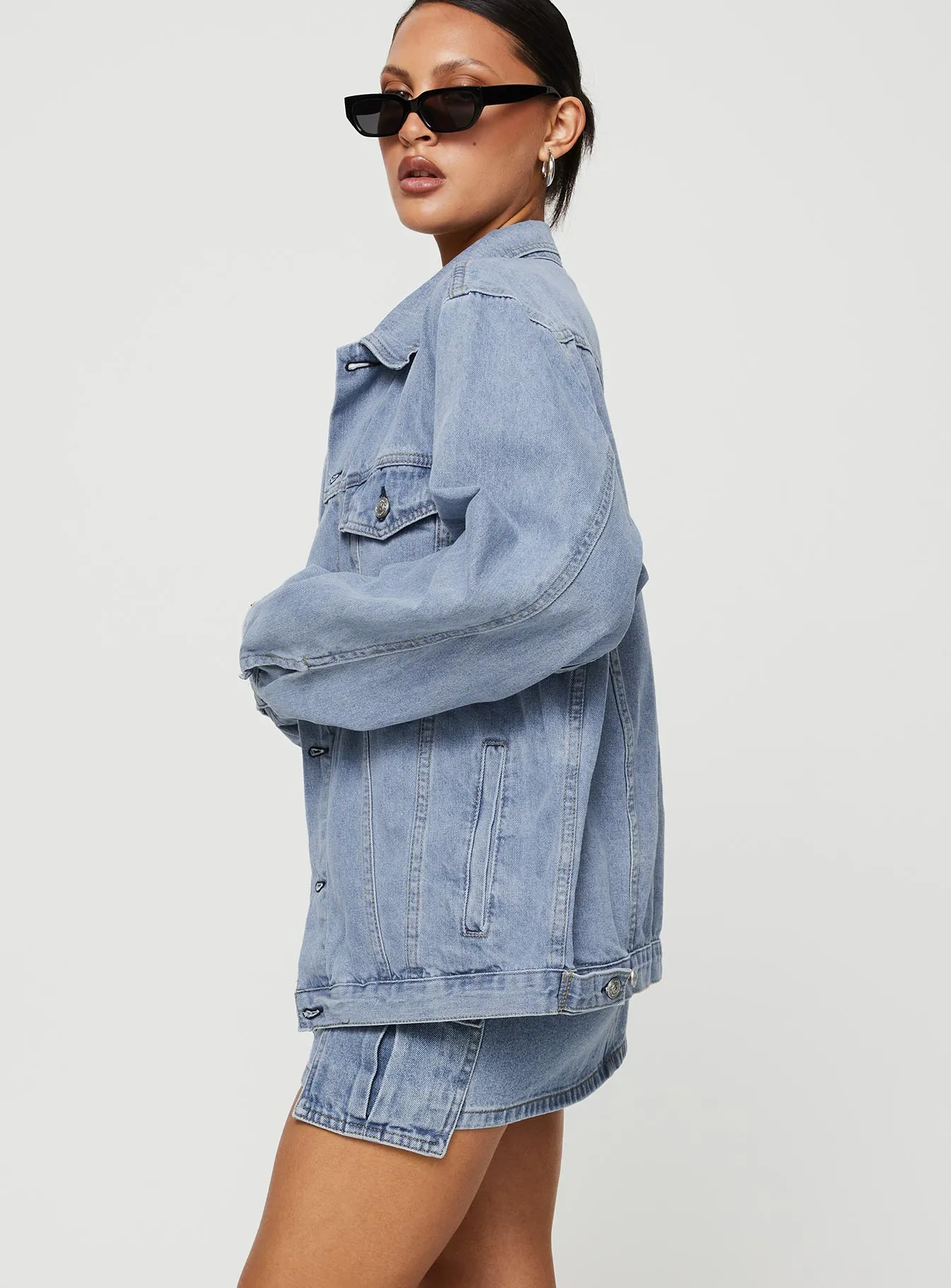 Western Denim Jacket Pale Blue