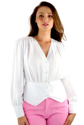 White on White Blouse