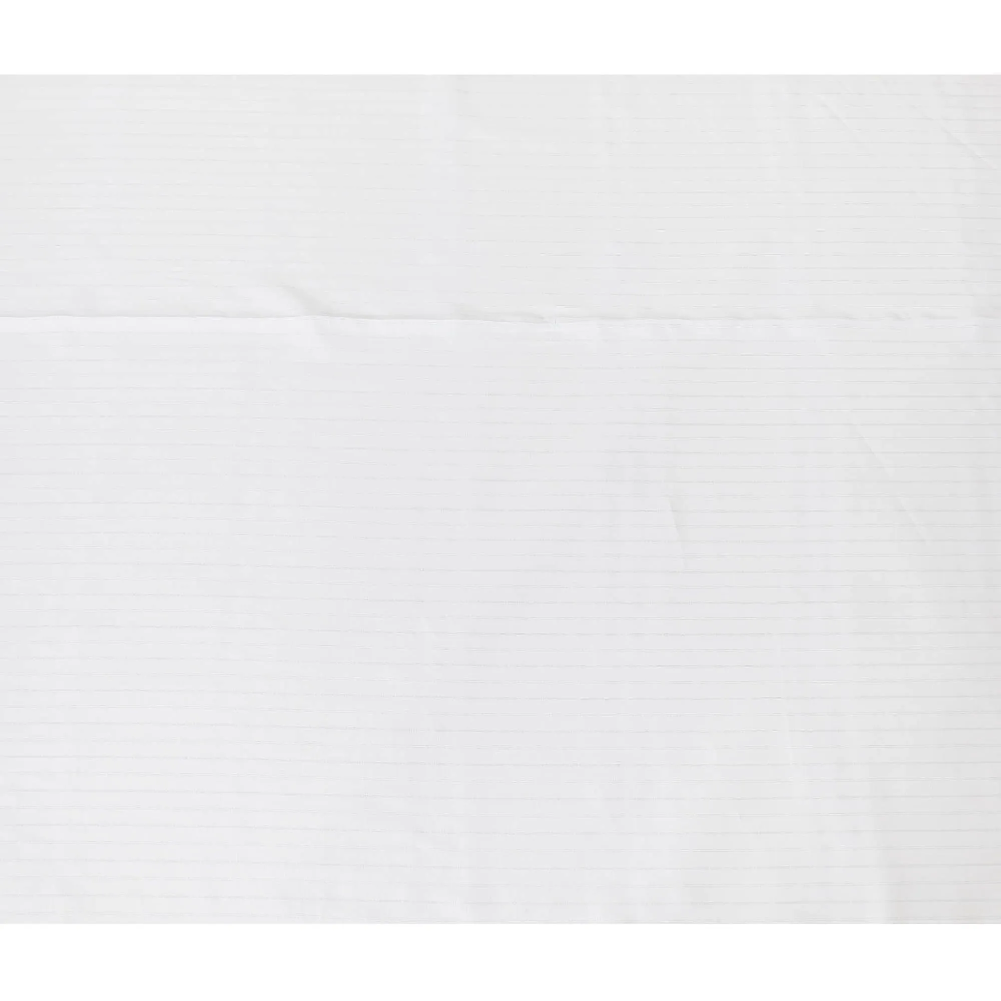 White premium pure linen fabric with silver weave in stripe design-D11101