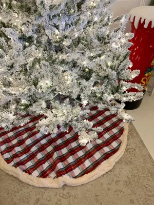 White Tartan - Tree Skirt